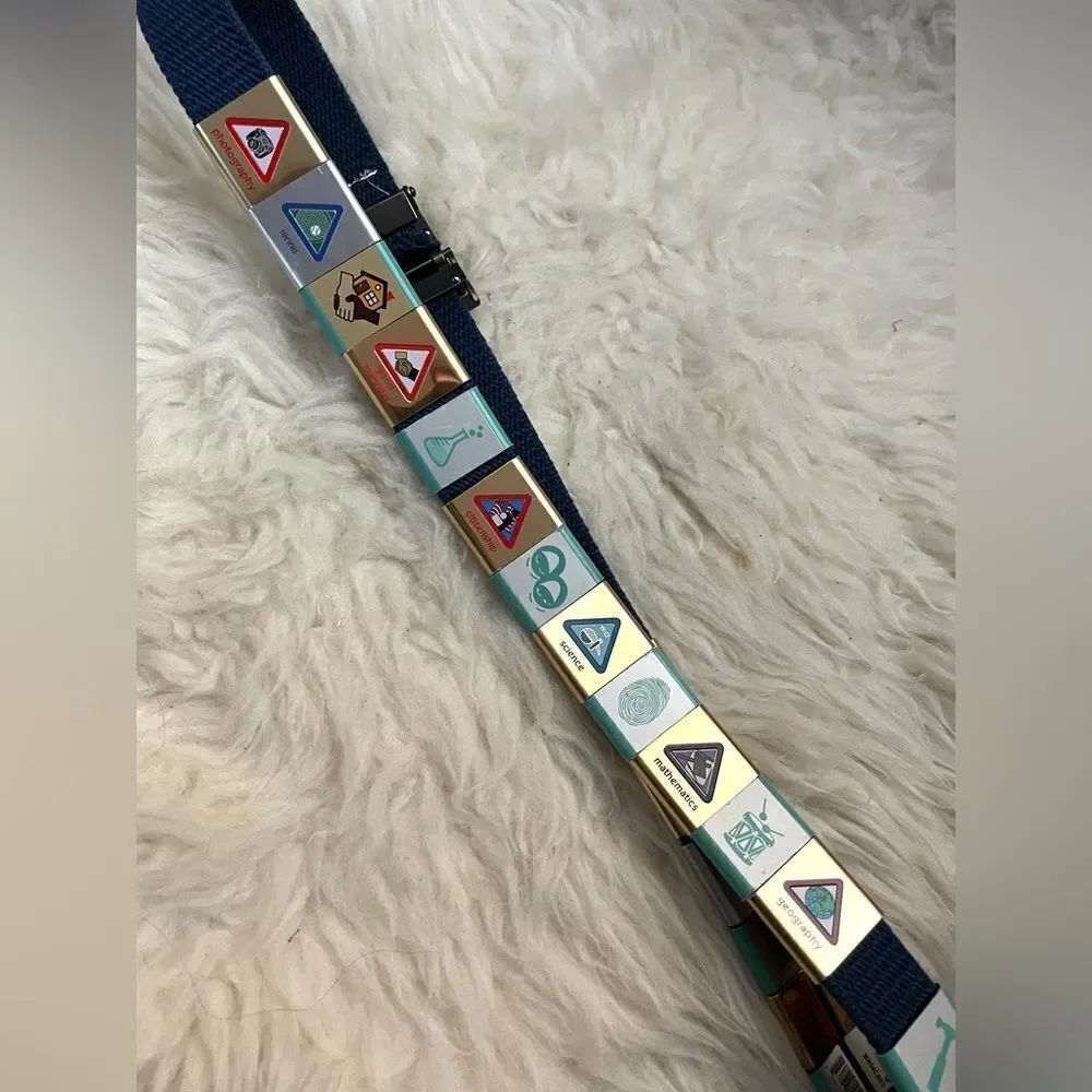 Scout belt with 20 merit badge loops